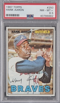 1967 Topps #250 Hank Aaron – PSA NM-MT+ 8.5